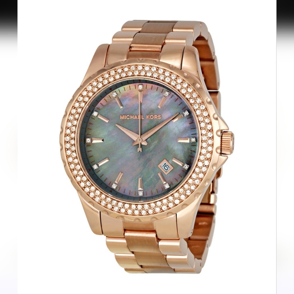 Michael Kors Rose Gold Watch with Mother of Pearl Dial